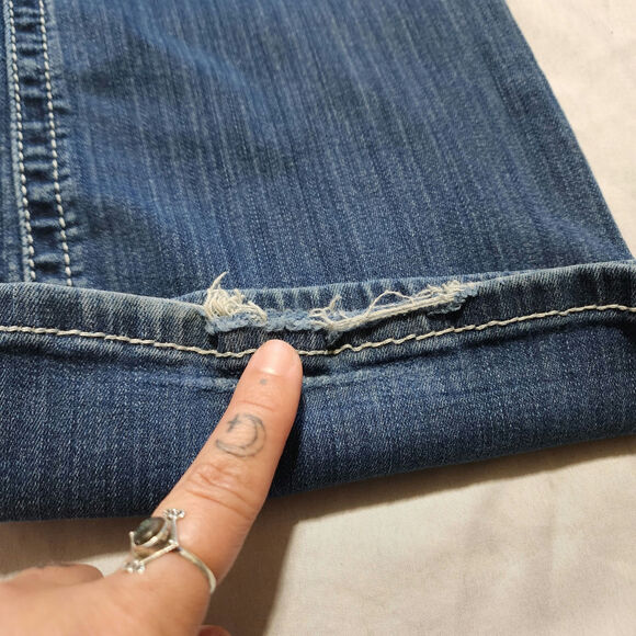 Ariat women's REAL Marine mid rise boot cut jeans entwined 32 L - Picture 5 of 8